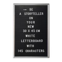 1 x Letterboard 30 x 45 cm silber