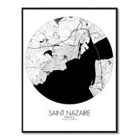 Poster Saint Nazaire Carte ronde