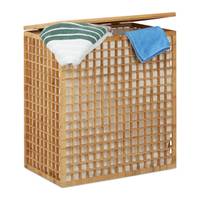 Bambus Wäschesammler mit 2 Fächern