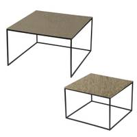 Set de 2 tables   carrées de côtés 70 cm