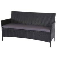 3-Sitzer Poly-Rattan Gartenbank Halden