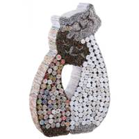 Katzefigur aus Recyclingpapier