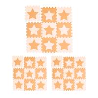 27x pièces de tapis de jeu orange-beige