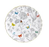 Assiette à dessert Fleurs et Papillons
