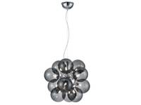 LED Pendelleuchte Glaskugel Rauchglas