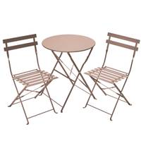 Bistro Set Metall taupe