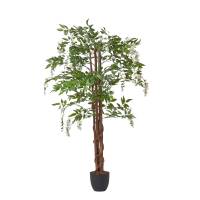 Kunstbaum Blauregen mit weißen Blüten
