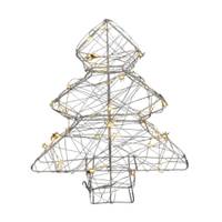 Sapin métal 40 leds blanc chaud - H30 -