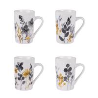 Coffret de 4 mugs Flora