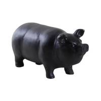 Schweinförmige Dekoration aus schwarzem