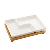 Weißes Porzellan-Appetitanreger-Set mit