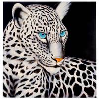 Ölgemälde Weißer Leopard handgemalt