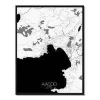 Poster Ajaccio Carte