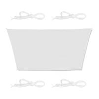 Voile d'ombrage blanc trapézoïdal