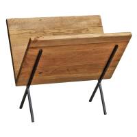 Porte-revues bois recyclé style chalet