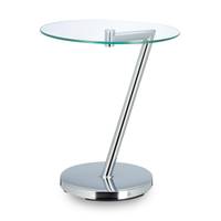 Table d’appoint ronde en verre et métal
