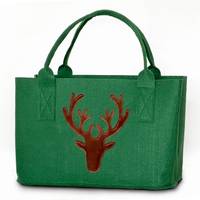 Filztasche Kaminholzkorb Hirschkopf