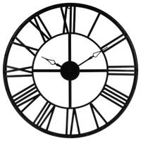 Schwarze Wanduhr Ø 70 cm, moderne Uhr