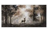 Tableau peint Cerf dans la brume