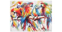Tableau peint à la main Parrots in Love