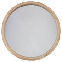 Miroir rond en bois