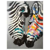 Leinwandbild Bunte Zebras
