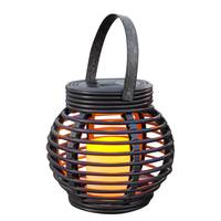Solar-Dekoleuchte Rattan Flamme
