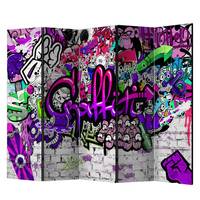 Paravent Purple Graffiti (5-teilig)