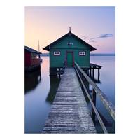 Vlies Fototapete Das grüne Bootshaus