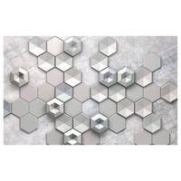 Papier peint intissé Hexagon Concrete