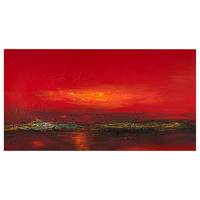 Bild Roter Sonnenuntergang am Meer
