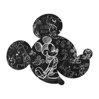 Vliesbehang Mickey Head Illustration