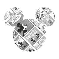 Vliestapete Mickey Head Comic Cartoon