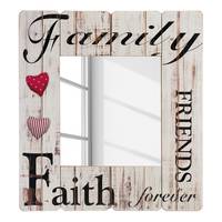 Miroir déco Family Friends Faith forever