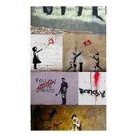 Vlies-fotobehang Banksy a Collage