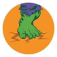 Vlies-fotobehang Avengers Hulk's Foot