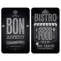 Afdekplaat Bon Appetit (set van 2)
