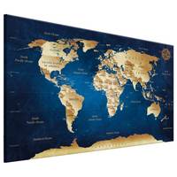 Wandbild World Map: The Dark Blue Depths