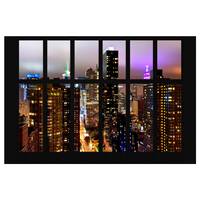 Vliestapete Fenster New York Mondlicht