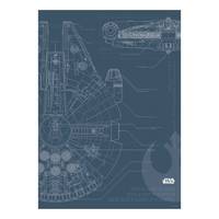 Wandbild Star Wars Blueprint Falcon