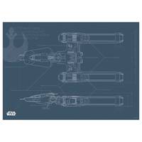 Poster Star Wars EP9 Blueprint Y-Wing