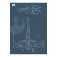 Poster Star Wars Blueprint X-Wing