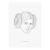 Wandbild Star Wars Force Faces Leia