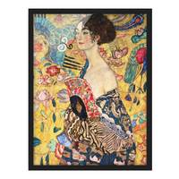 Poster cornice Klimt Dama con ventaglio