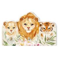 Patère enfants Panthère, tigre et lion