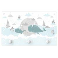 Kinderkapstok Wolken Walvis