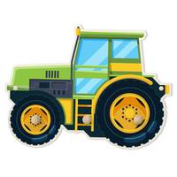 Kinderkapstok Groene Tractor