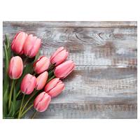 Placemats Roodroze Tulpen (set van 12)