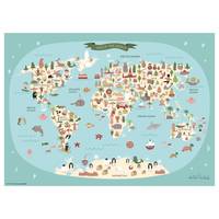 Placemats Wereldkaart (set van 1)