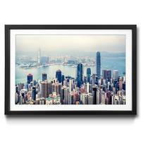 Quadro con cornice Hong Kong Skyline